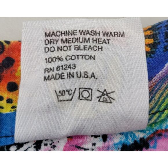 VTG Yo Wear USA Men's‎ Fish Aquarium Short Sleeve Hawaiian Button Down Shirt - Picture 11 of 11